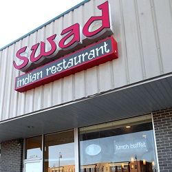 Thumbnail Swad Indian Restaurant Monona Exterior Sign on Building