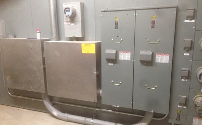 Commercial electrical panel with live service