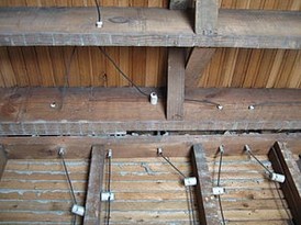 Example of old knob and tube wiring in a old building